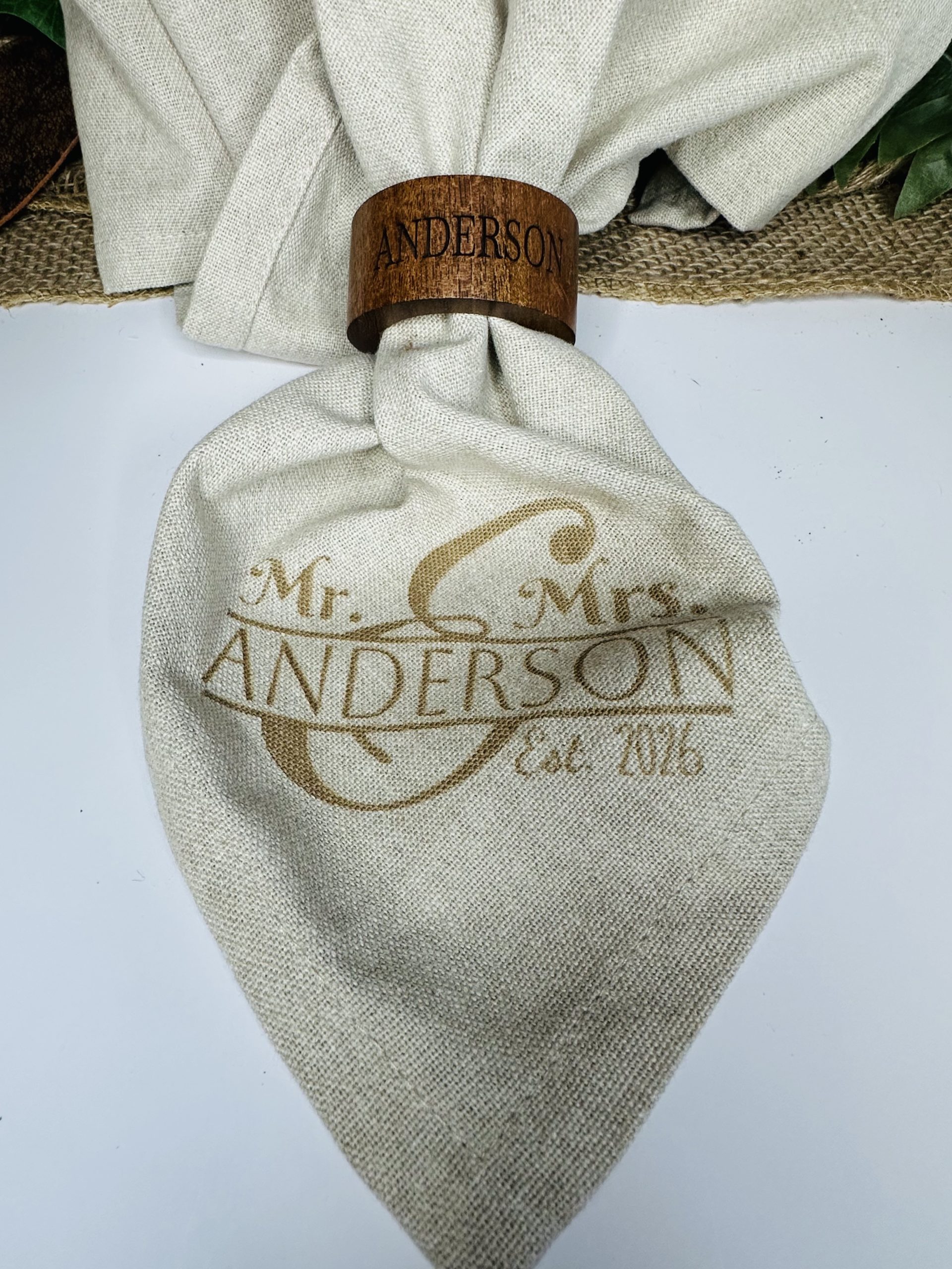 Cloth Napkin-Wood Ring